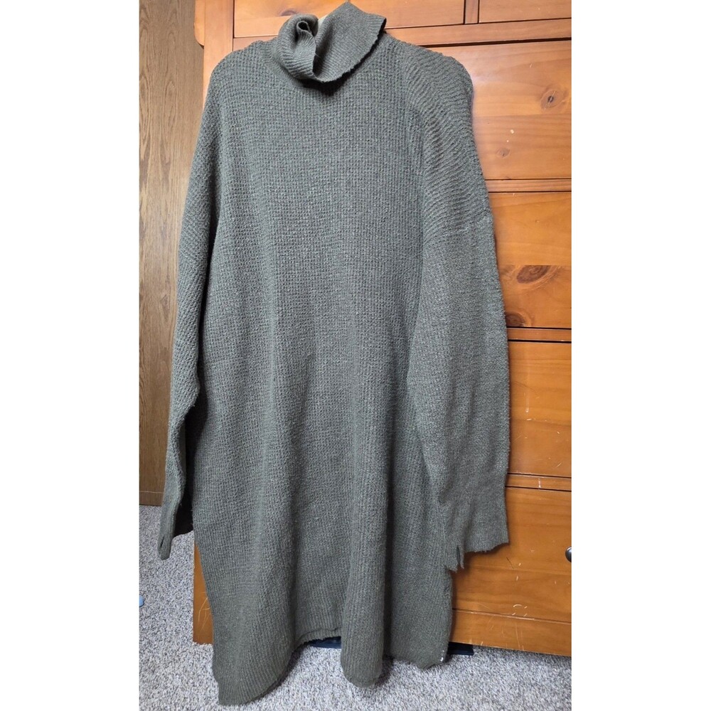 NWT Aerie Tunic Sweater Size XXL Green Turtleneck Dress Soft Oversized